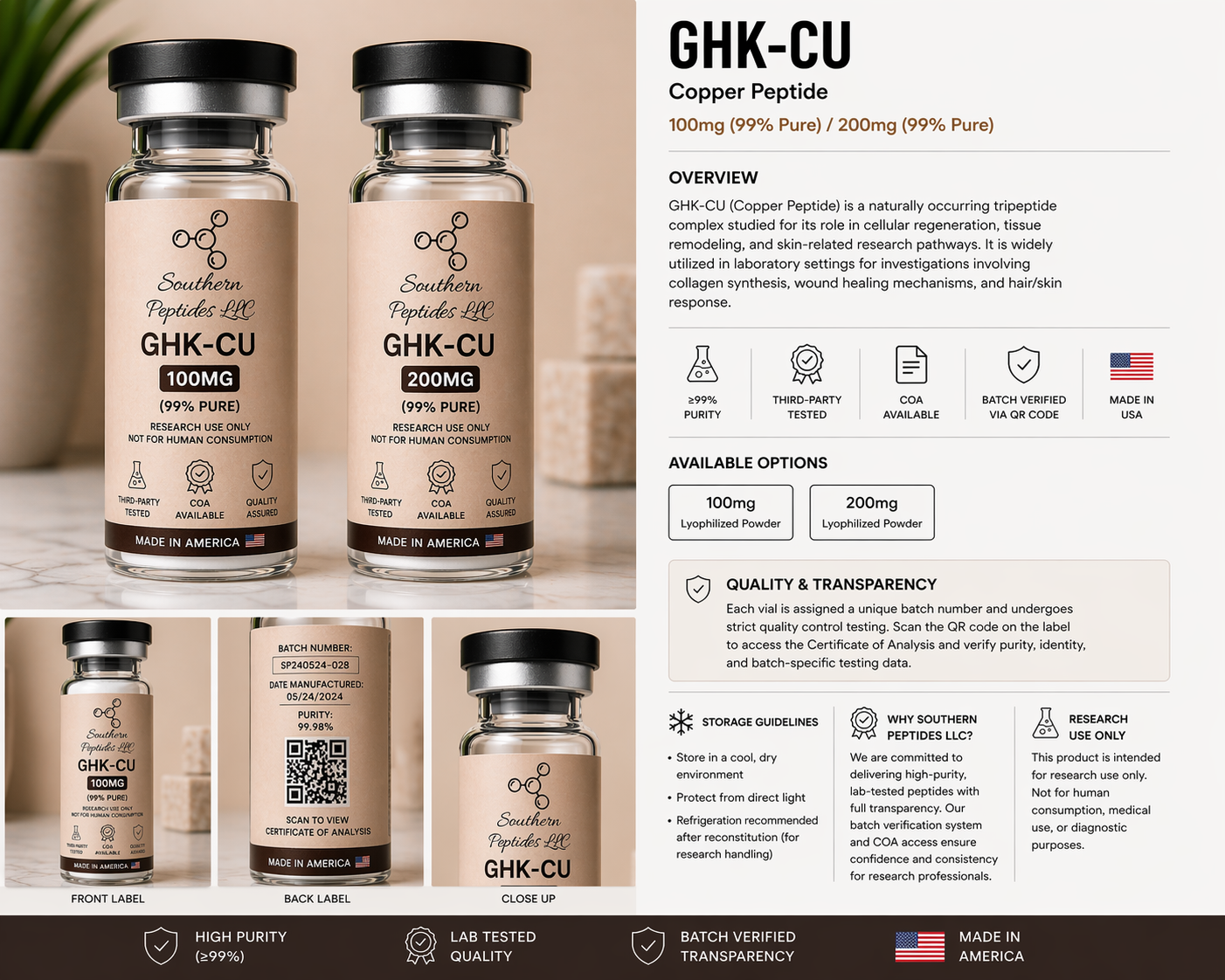 GHK-CU 200mg (99%Pure)