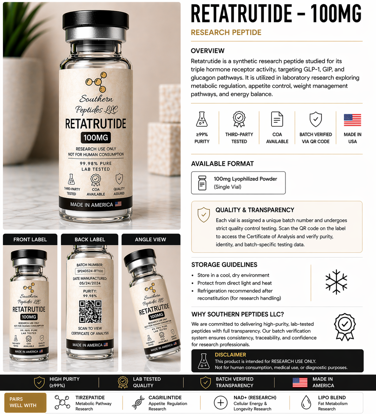 Retatrutide - 100mg